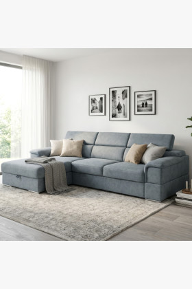 modulare sitzgruppe mit schlaffunktion modern ecksofa grau